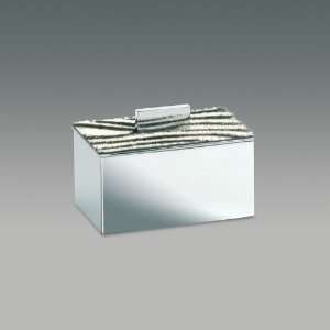   Box Chrome Cotton Swab Jar with Zebra Design 88417Z: Home & Kitchen