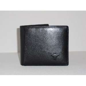  UT Texas Longhorns Black Leather Billfold Wallet 