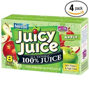 Juicy Juice 100% Juice, Apple, 8 Count, 6.75 Ounce Boxes (Pack of 4 