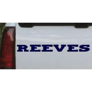  Reeves Names Car Window Wall Laptop Decal Sticker    Navy 