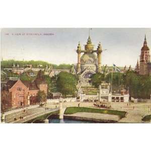  1920s Vintage Postcard View of Stockholm Sweden 