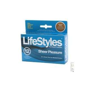  LifeStyles Sheer Pleasure Lubricated Latex Condoms, 12 