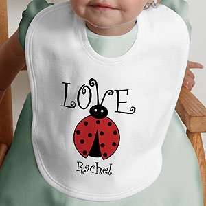  Personalized Baby Bib   Love Bug: Baby