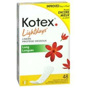  KOTEX EXTRA LT DAY LONG UNS 12/Case 48 EACH Health 