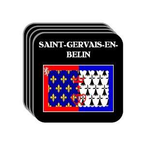   de la Loire   SAINT GERVAIS EN BELIN Set of 4 Mini Mousepad Coasters