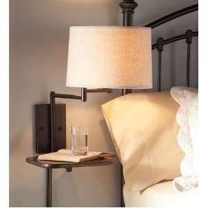  Space Saving Wall Mount Lamp With Table: Home & Kitchen