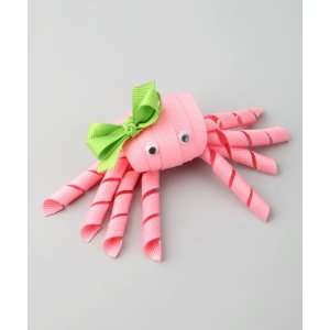  Cutie Pie Pink and Green Crab Hair Bow: Beauty