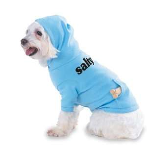 salty Hooded (Hoody) T Shirt with pocket for your Dog or Cat LARGE Lt 