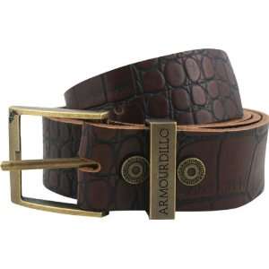  Armourdillo Crock Leather Belt Medium Brown Skate Belts 
