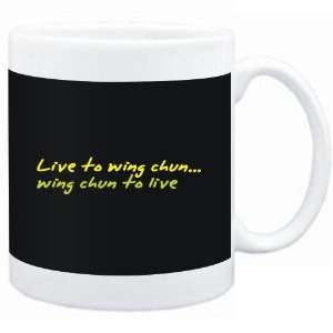  Mug Black  LIVE TO Wing Chun ,Wing Chun TO LIVE 