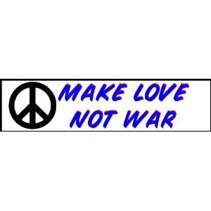  2 Make Love Not War Peace Sign Bumper Stickers Window 