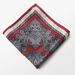  Medallion Silk Pocket Square Clothing