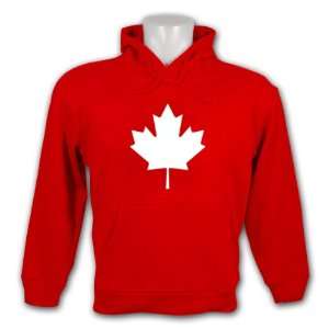  Canada National Emblem Pullover Hoody (Red): Sports 