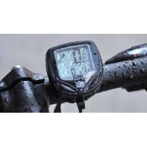   black lcd waterproof wireless multifunctional bicycle odometer bike