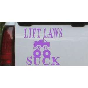 Lift Laws Suck Off Road Car Window Wall Laptop Decal Sticker    Purple 