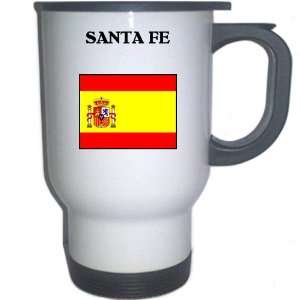 Spain (Espana)   SANTA FE White Stainless Steel Mug 