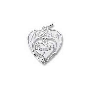  Mother Daughter Charm   Sterling Silver: Jewelry
