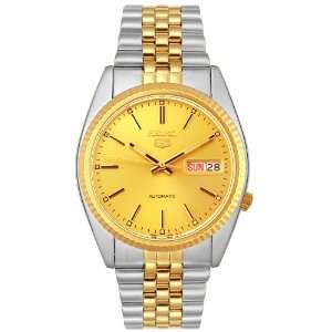    Mens Automatic two tone day date watch Gold: Sports & Outdoors