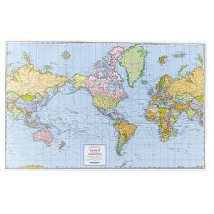  Rand McNally Laminated Wall Map, World, 32 x 50 Office 