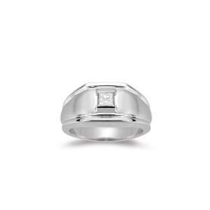   Ring   0.45 Carat Princess Cut Diamond Ring in 14K White Gold 12.5