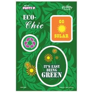 Eco Chic   Go Solar and Its Easy Being Green   Multi Pak of 4 Stickers 