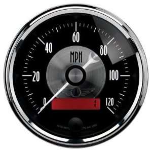   Meter 2086 3 3/8 Speedo, 0 120MPH, Prestige Black (LCD) Automotive