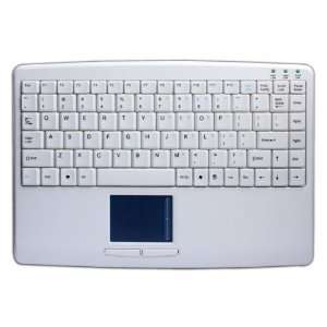   Supplies AKB 410UW SlimTouch USB Mini Keyboard with Touchpad   White