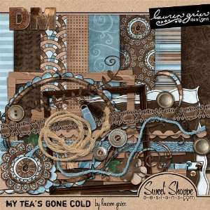 Digital Scrapbooking Kit: My Teas Gone Cold Stop by Lauren Grier 