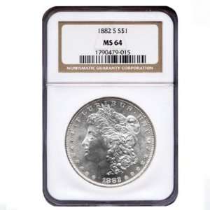  1882 S Morgan Silver Dollar MS64 NGC: Sports & Outdoors