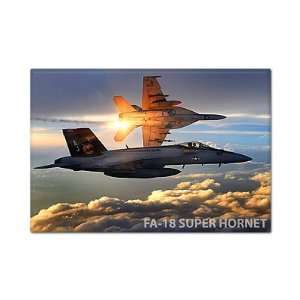  FA 18F Super Hornet F18 US Navy Aircraft at Sunset Fridge 