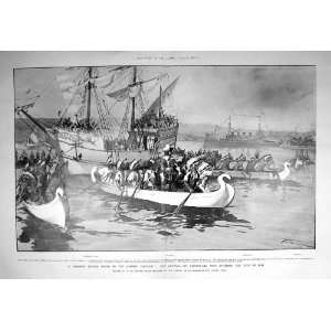  1908 QUEBEC PAGEANT CHAMPLAIN SHIP INDOMITABEL MINOTAUR 