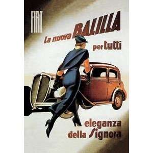   Paper poster printed on 12 x 18 stock. Fiat Balilla: Home & Kitchen