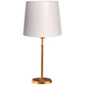   Antique Brass Lamp with Satin White Shade: Home Improvement