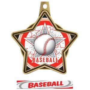 Hasty Awards All Star Insert Custom Baseball Medals GOLD MEDAL 
