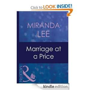 Marriage at a Price Miranda Lee  Kindle Store