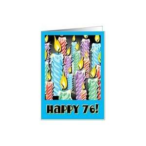  Sparkly candles  76th Birthday Card Toys & Games