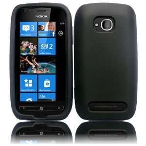 VMG T Mobile Nokia Lumia 710 Soft Skin Case Cover 3 ITEM Combo   BLACK 
