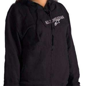  Alpinestars Womens Destructive Zip Up Hoody   Small/Black 