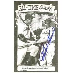   Time Greats (Pittsburgh Pirates) (67) 5x7   MLB Cut Signatures: Sports