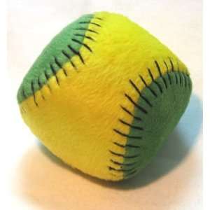  4 inch Plush Squeak Baseball Dog Toy