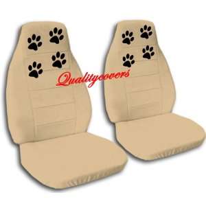 car seat covers with black paw prints for a 2009 Chevy Cobalt. Airbag 