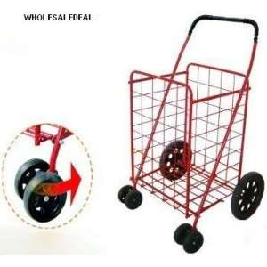  Jumbo Folding Shopping Carts with Front Swivel Wheels 