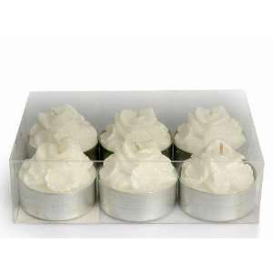 6 Rose Flower Tealight Candles white Health & Personal 