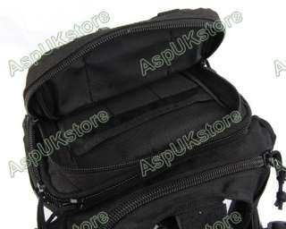 Molle Tactical Shoulder Strap Bag Backpack   Black AG  