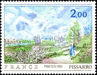 The Footpath By Pissaro Stamp France 1729 MNH  