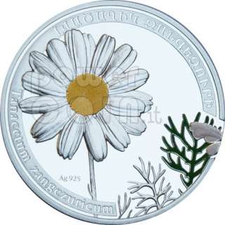 DAISY CHAMOMILE Camomile Beauty Of Flowers Silver Coin 1000 Dram 