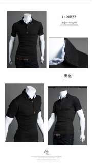 2012 Summer Mens Casual Slim Fit Dress Shirts T shirts Tee 2 Color 4 