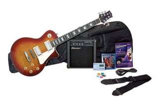 Includes tuner, gig bag, guitar strap, cable, guitar picks, strings 