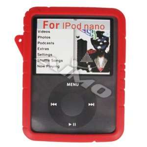   Line Soft Rubber Silicone Protector Skin Case Red 02TK: MP3 Players