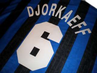 RARE Umbro INTER MILAN Football Shirt 1996 97 DJORKAEFF #6 UEFA CUP 